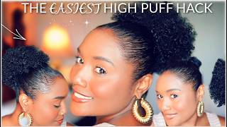 The EASIEST High Puff Hack for Fine Natural Hair!!! l HerGivenHair