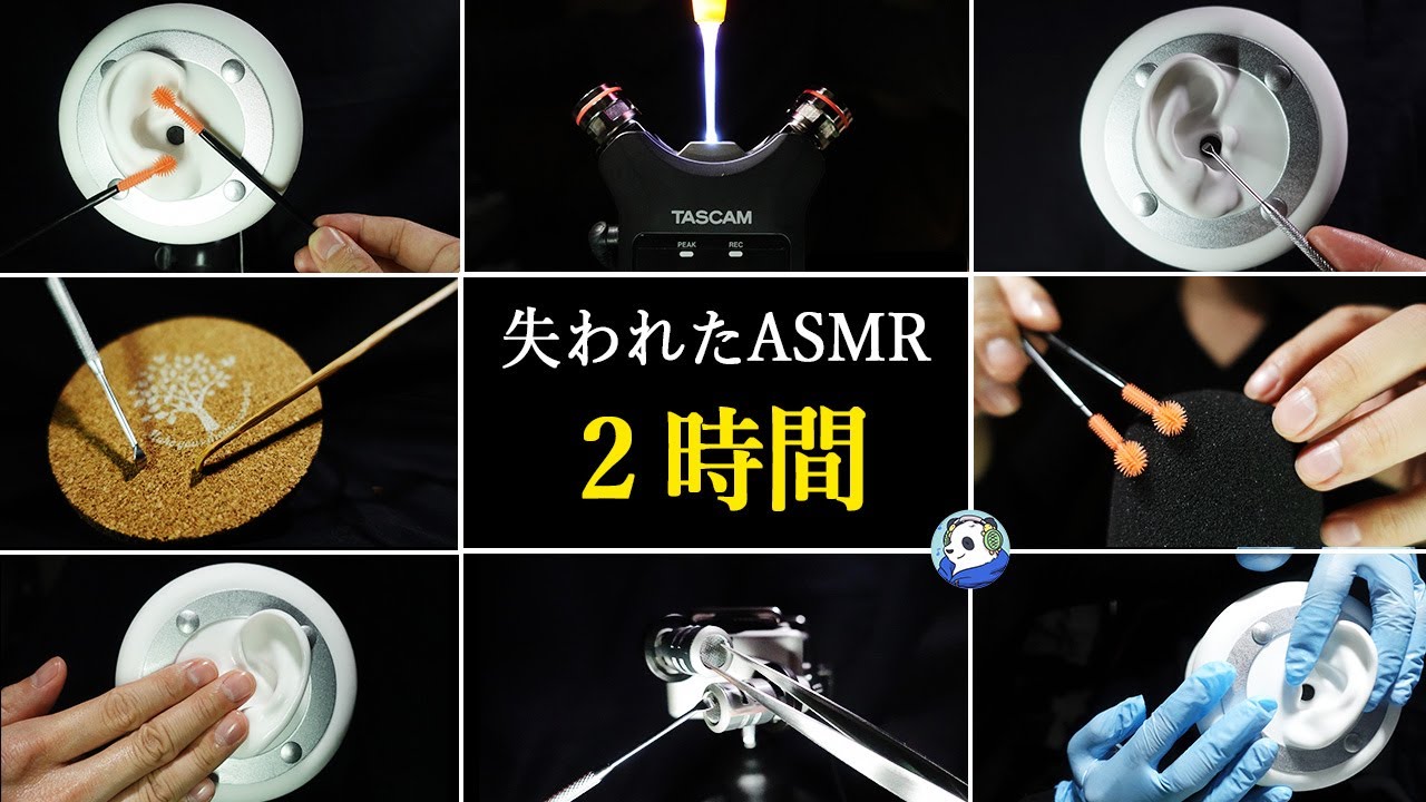 ASMR 鼓膜を刺激する「あの頃」の睡眠用2時間トリガー(耳かき、耳介マッサージ、綿棒 etc)