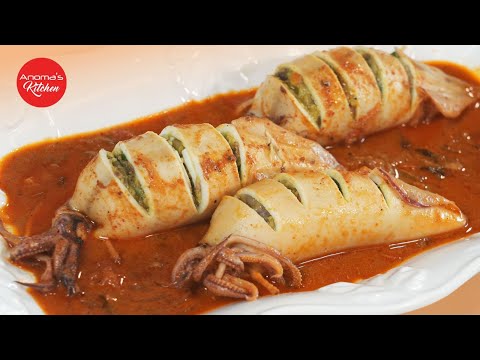 Stuffed Cuttle fish with Gravy