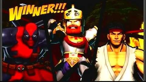 UMvC3 Online Match 3: Ryu/Arthur/Deadpool vs. Wesker/Dante/Akuma