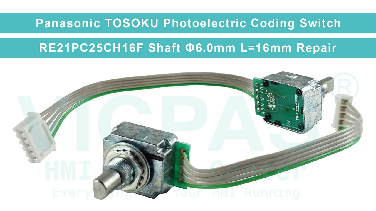 TOSOKU Photoelectric Coding Switch RE21PC25CH16F Shaft Φ6.0mm L=16mm ...