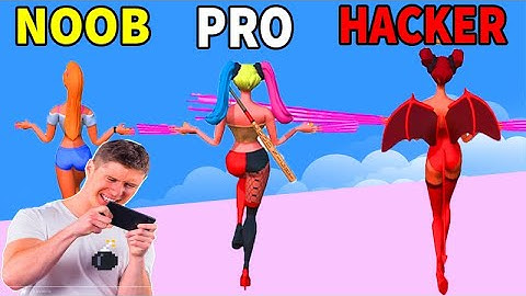 NOOB vs PRO vs HACKER in Nail Woman Baddies Long Run game New update Gameplay All Levels ‏‏