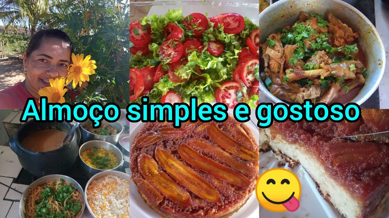 Veio Simples 🥰Seguidores veio me visitar😃fiz almoço simples tudo da minha roça no ...