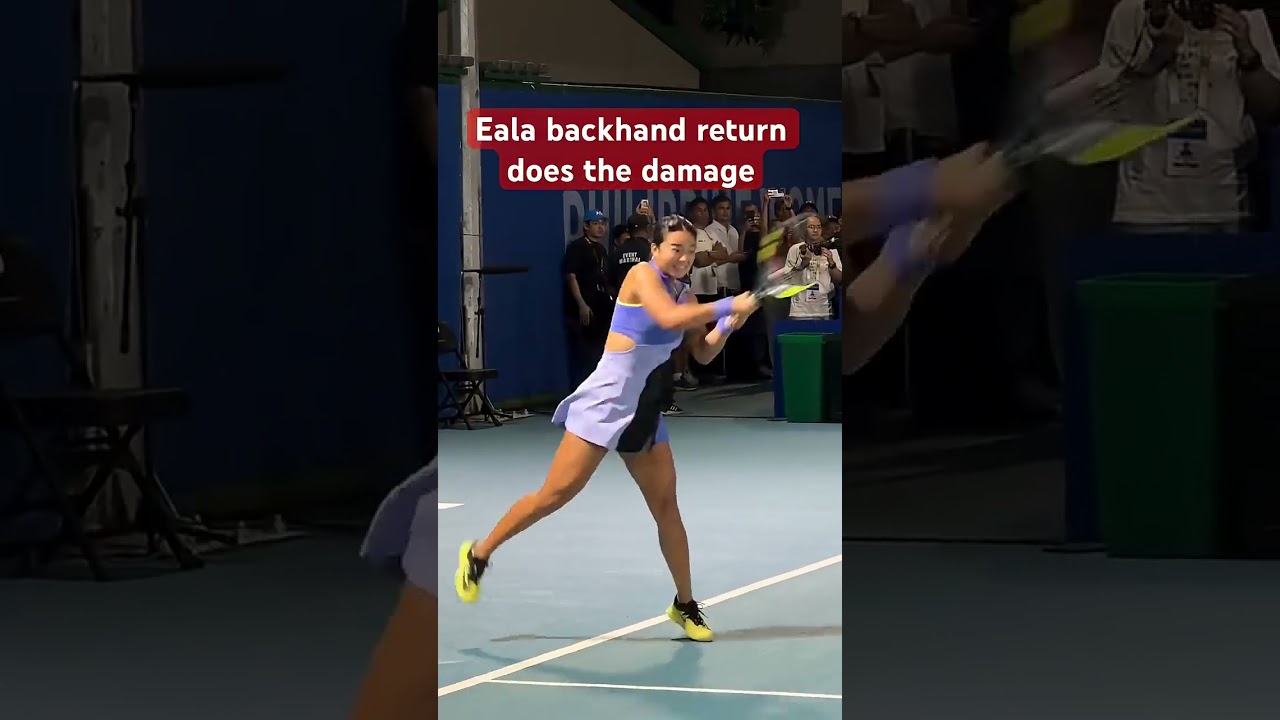 Alex Eala's incredible backhand return at the Philippine Women’s Open 2026 🎾🤳@nikkidreyes