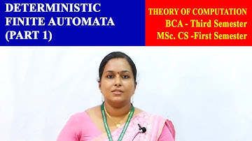 Deterministic Finite Automata -  Part 1 | Dept. of Computer Science | Christ OpenCourseWare