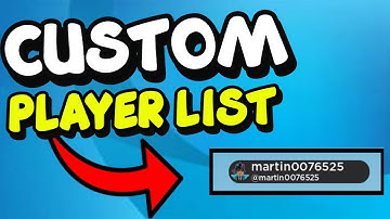 Roblox How to Make a CUSTOM PLAYER LIST!