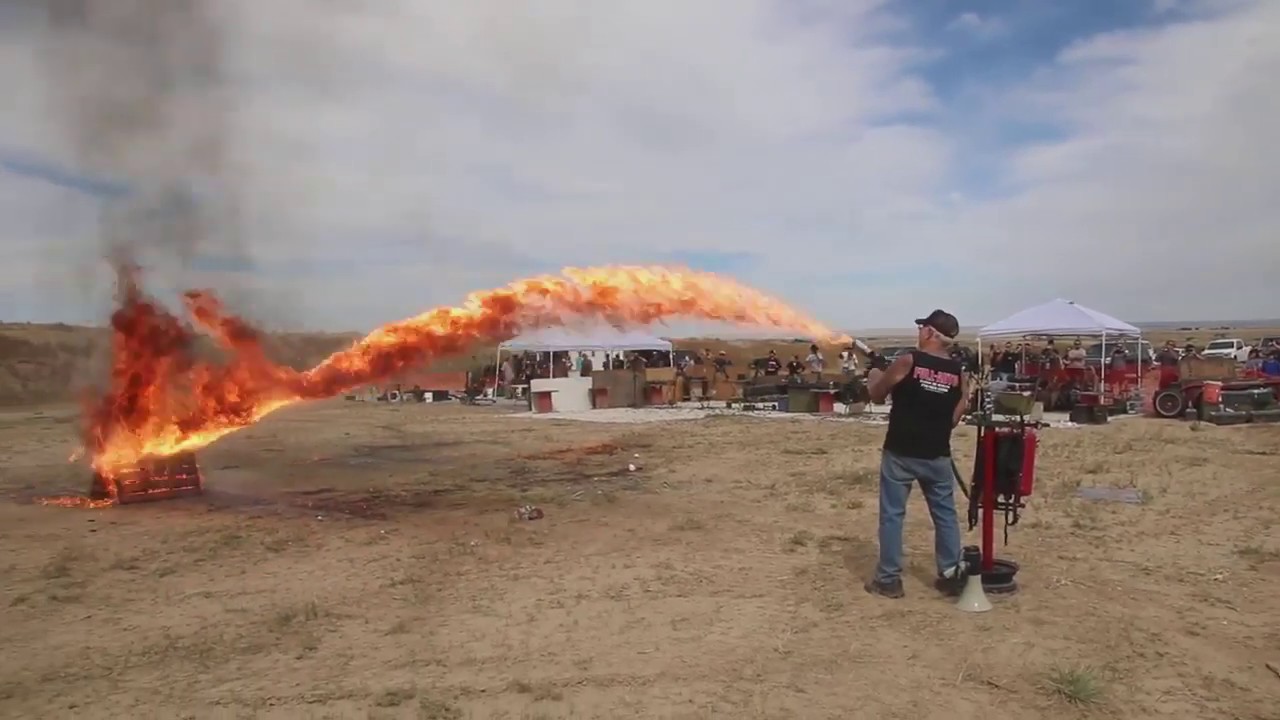 Flame Thrower Demonstration