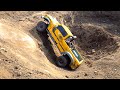 FUNNY DUALLY TRUCK DRIVES OFF A CLIFF & GETS STUCK in PIT! RC MODEL | RC ADVENTURES