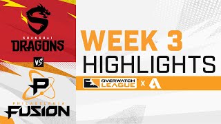 Shanghai Dragons VS Philadelphia Fusion - Overwatch League 2021 Highlights | Week 3 Day 3