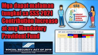 SSS Contribution Increase & Mandatory Provident Fund (W.I.S.P)