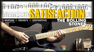 Satisfaction | Guitar Cover Tab | Guitar Riff Lesson | Backing Track w/ Vocals 🎸 THE ROLLING STONES