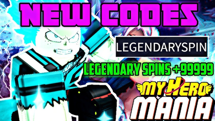 ALL NEW *LEGENDARY SPINS* CODES in MY HERO MANIA CODES! (Roblox My Hero  Mania Codes) (2022) 