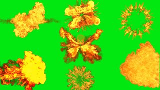 Fire Motion Graphic _ Green Screen Background {{ pack 1 }}