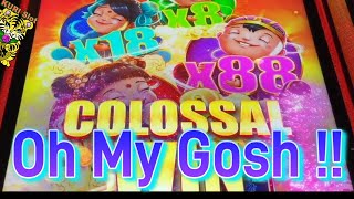 ★SUPER BIG BIG WIN !! DID I BREAK THIS MACHINE ?! (^_-)-☆★XING FU 888  Slot (BLUBERI) ☆New Slot ☆栗スロ
