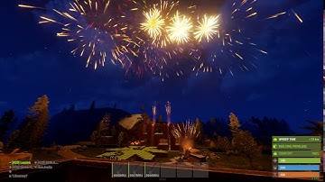 Luuxen does rust fireworks show on ZombZ 10X PVE server.