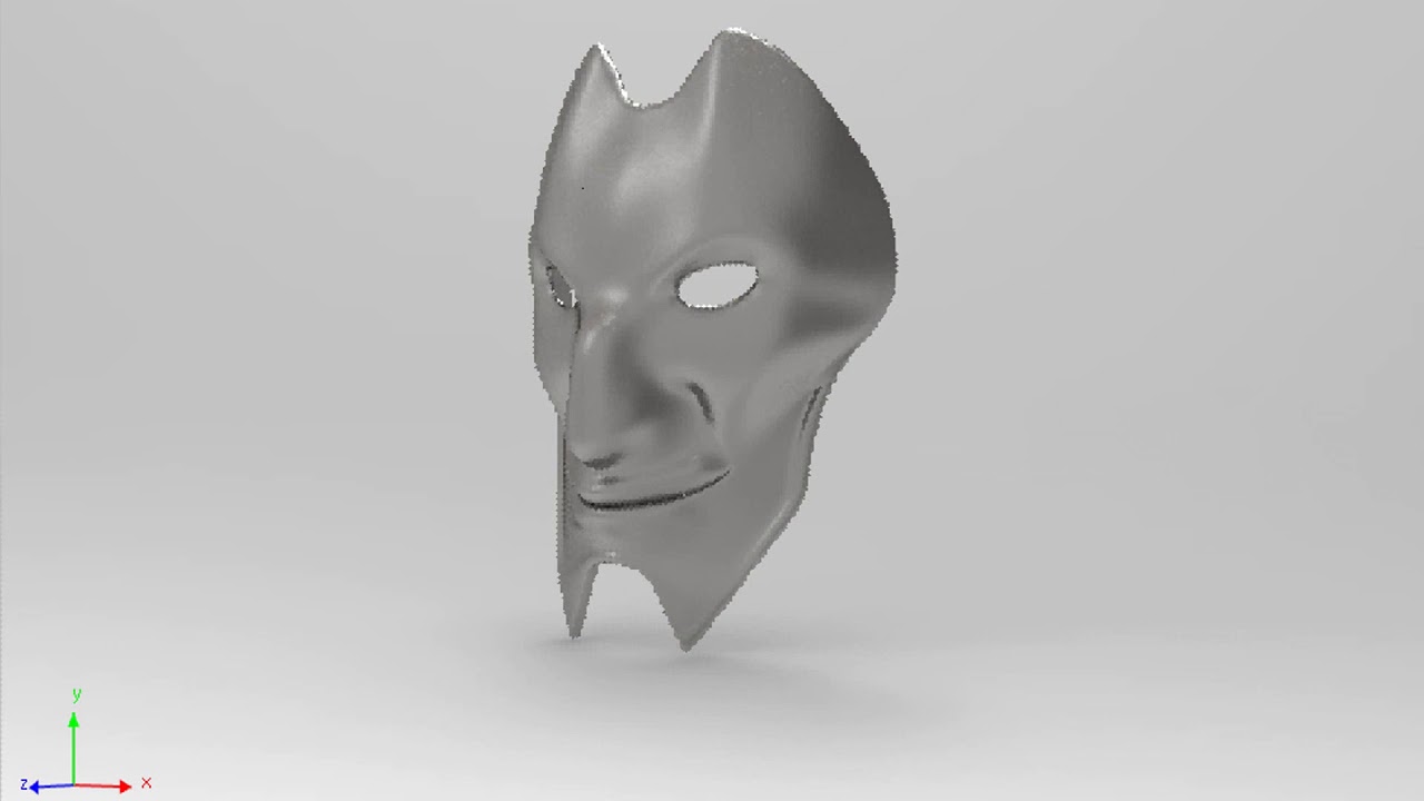 3D Print Ready Jhin Mask - YouTube