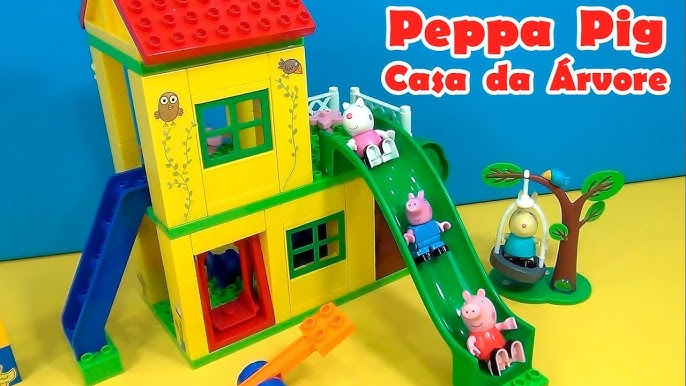Casa Com Jardim e Gangorra da Peppa Pig e Pig George Tia Fla Kids 