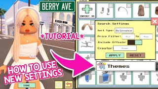 HOW TO USE *NEW THEMES & NEW SEARCH SETTINGS* IN THE AVATAR EDITOR IN BERRY AVENUE 🤩✨ screenshot 4