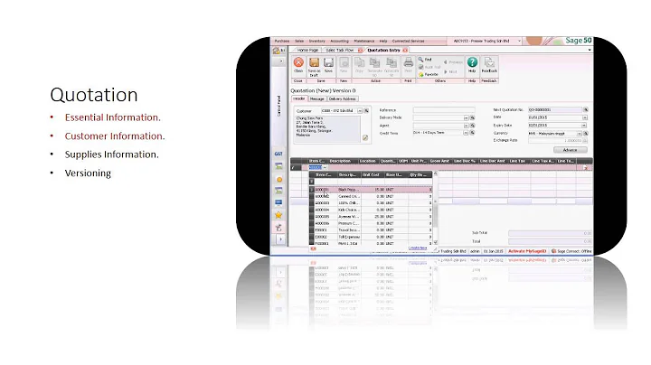 Sage 50 - Quotation