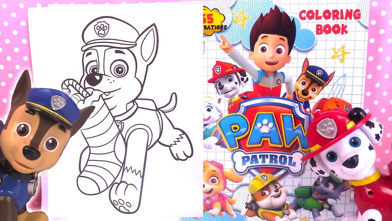 Pat’ Patrouille Coloriage Chase le Policier 🌸 Paw Patrol Coloring Book