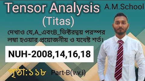 Tensor analysis.Chapter-02(Hons 4th year)Lecture-11