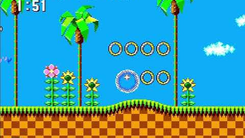Sonic The Hedgehog 8-BIT (SMS 1991) (Game) (Green Hill Zone!) Part 1