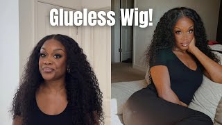 The Easiest Glueless Wig!| AliExpress Line hair  7*5 glueless lace closure
