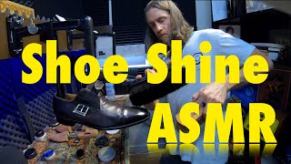 010 | How to Shine Grey Shoes using Navy Polish | Shoe Shine ASMR at its Finest