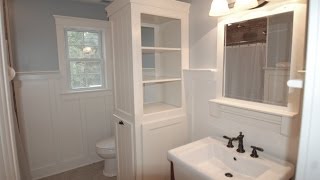 I built this cabinet to serve two purposes in the bathroom. One was to provide separation between the sink and the toilet. The other 