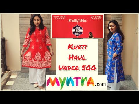 MYNTRA COTTON KURTI HAUL | Myntra Summer Haul | Myntra Kurti Hual Under  1000 | Kurti Haul #myntra - YouTube