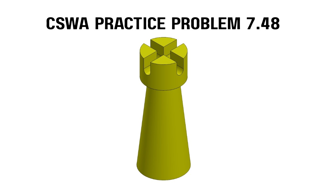 Csw 70 Side Events SolidWorks CSWA Practice Problem 7.48 - YouTube
