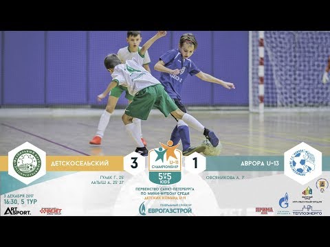 Детскосельский - ЖФК Аврора U-13 03.12.2017.