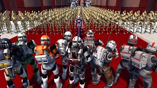 Call All Clone Commandos Siege 1,000 DROID ARMY Defense?!  Men of War: Star Wars mod