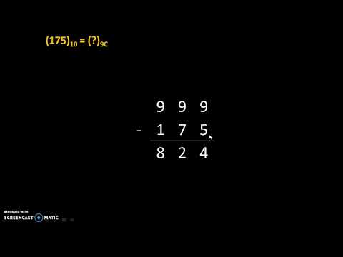 9's complement of decimal numbers