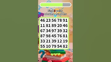🎉Brain exercise l Identify Same Numbers