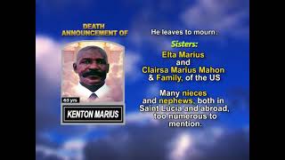 Kenton Marius ~ Long Obituary