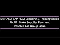 S4 HANA FI AP 06 SAP FICO Make Supplier Payment & Resolve error