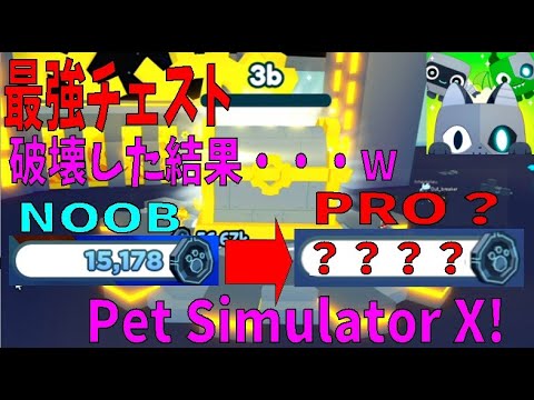 最強ﾁｪｽﾄ破壊した結果　Trading Area紹介　Pet Simulator X!　【ROBLOX(ロブロックス)】