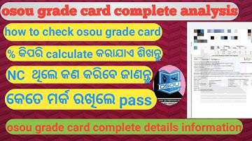 How check osou grade card ! Grade card complete analysis! how calculated osou grade percentage