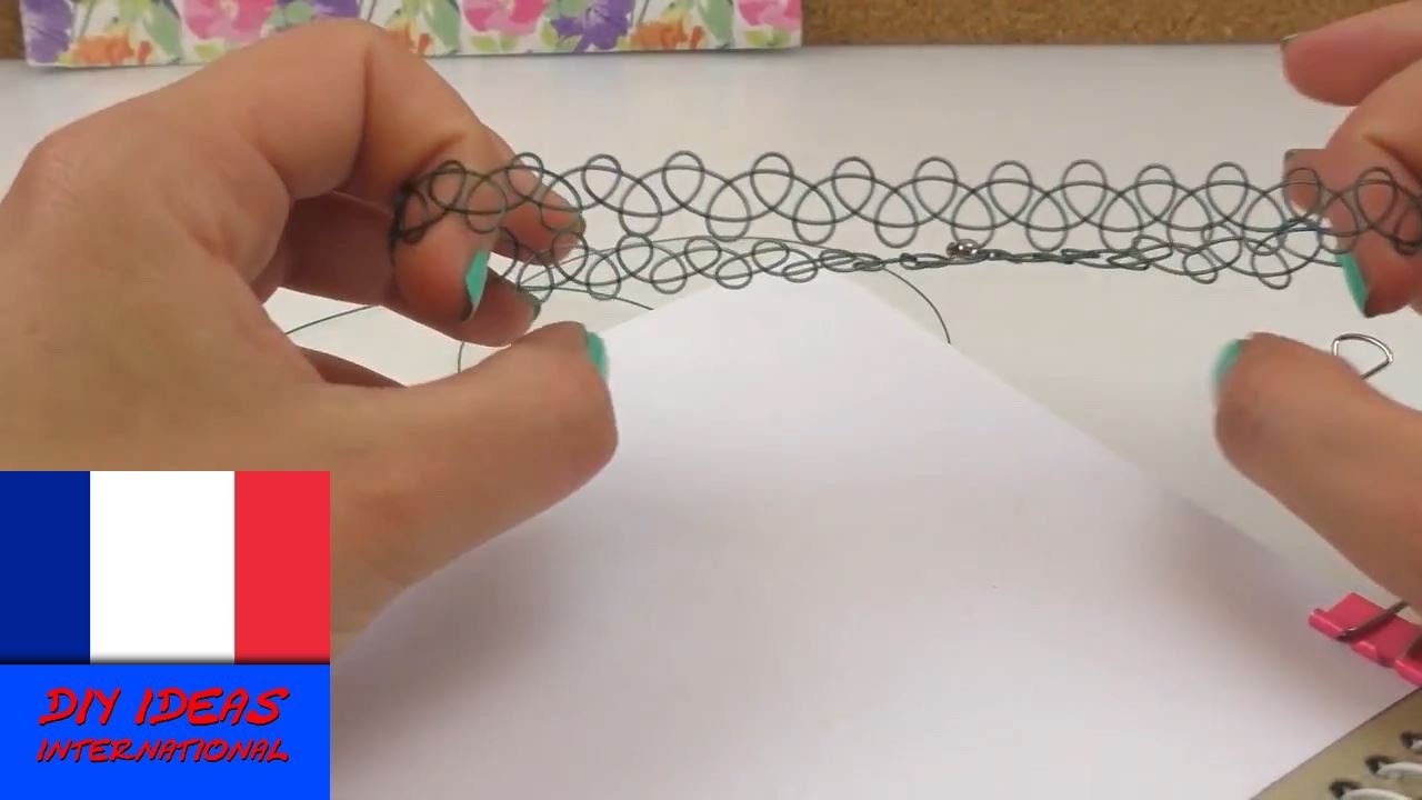Collier chocker diy facile à faire soi même collier tatouage style ...