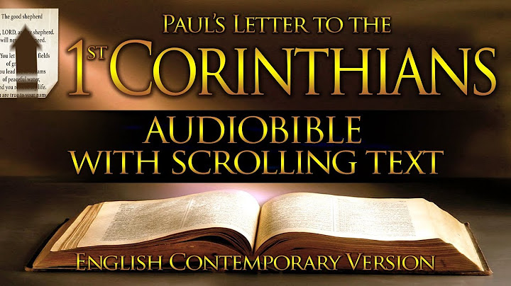 The Holy Bible | 1 CORINTHIANS | Contemporary English (FULL) With Text
