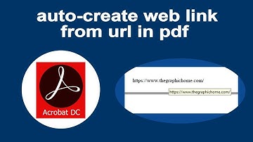 How to add auto-create web link from url into pdf file using Adobe Acrobat Pro