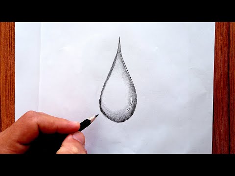 3D Su Damlası Çizimi Nasıl Yapılır, Gerçekçi Su Damlası Çizimi, Karakalem Çizim Teknikleri