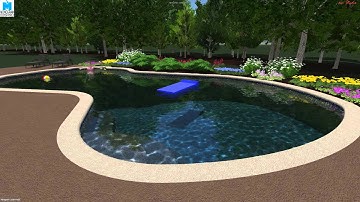 Custom designed, 3d salt water pool by Monogram Custom Pools in Upper Macungie, Lehigh County