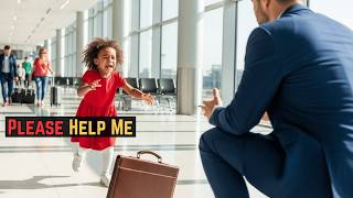 Billionaire Missed His Flight, little Girl Ran To Him Crying Please Help Me,My Mom She Is Not Wak