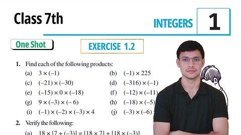Class 7th maths l Exercise 1.2 l Chapter 1 l integers l NCERT l Solution l Cbse board l Carb Academy