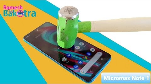 Micromax in Note 1 Screen scratch test