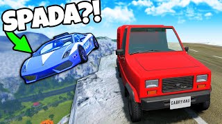 ❄️ SPADŁEM Z OGROMNEGO KLIFU?! | BeamNG Drive |