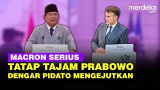 Tatapan Tajam Presiden Macron, Fokus Dengar Pidato Prabowo Mengejutkan Di Prancis
