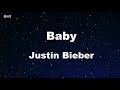 Baby ft. Ludacris - Justin Bieber Karaoke 【With Guide Melody】 Instrumental